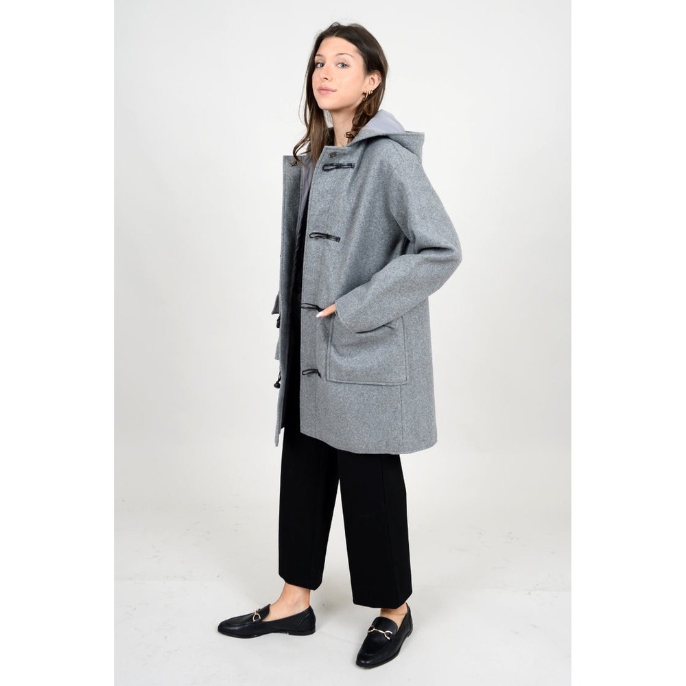 Classic Duffle‎ coat Camel Color Toggle Hooded Warm Winter Outerwear XS M - Picture 12 of 16